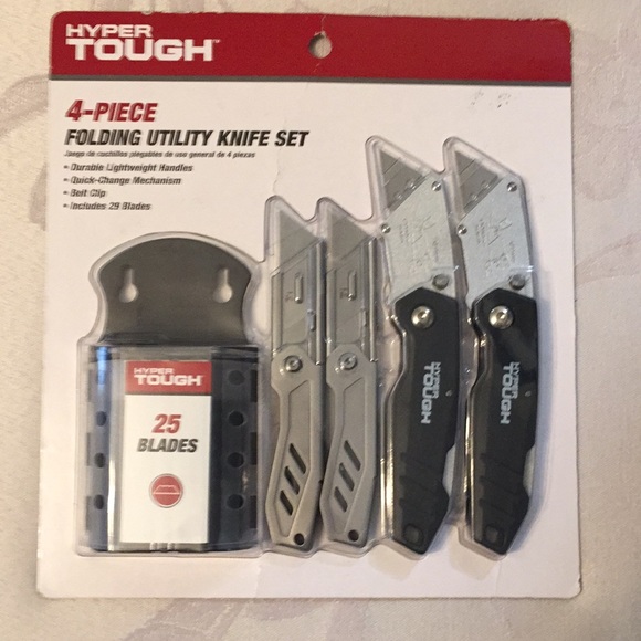 Hyper touch folding utility knife set